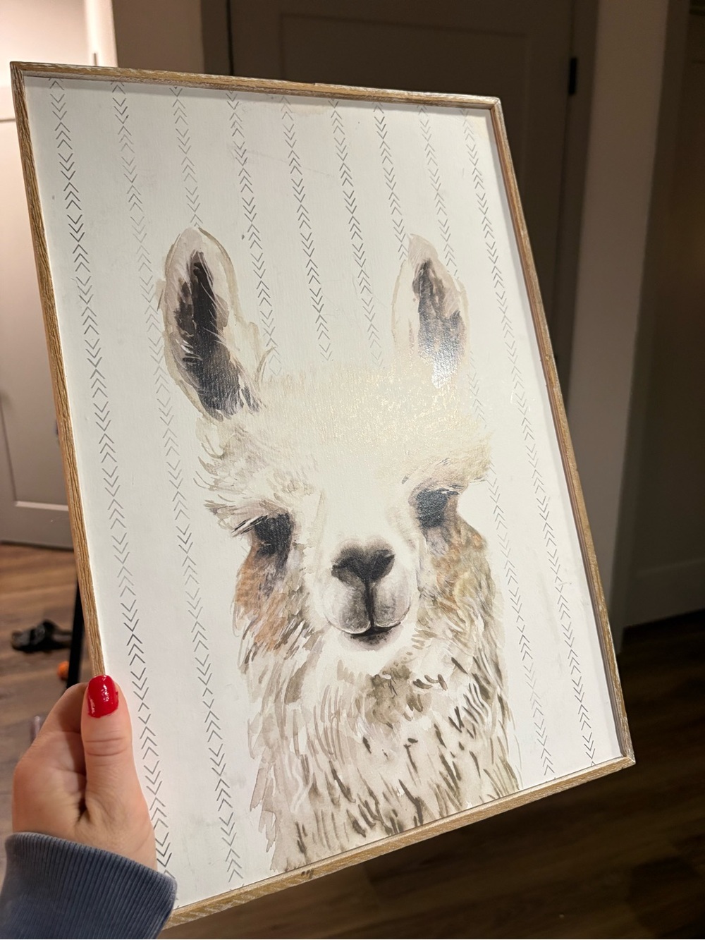 Hobby Lobby Neutral Llama Art Print - White, Beige, Brown